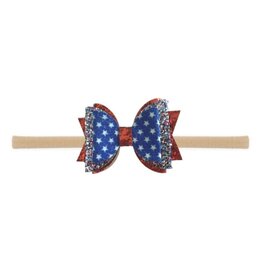 Sweet Wink- Flag Bow Soft Headband