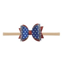 Sweet Wink Sweet Wink- Flag Bow Soft Headband