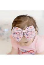 Sweet Wink- Red, White & Cute Tulle Bow Soft Headband