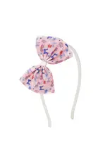 Sweet Wink- Red, White & Cute Tulle Bow Hard Headband