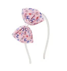 Sweet Wink- Red, White & Cute Tulle Bow Hard Headband