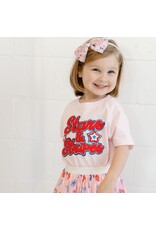 Sweet Wink- Red, White & Cute Tulle Bow Hard Headband