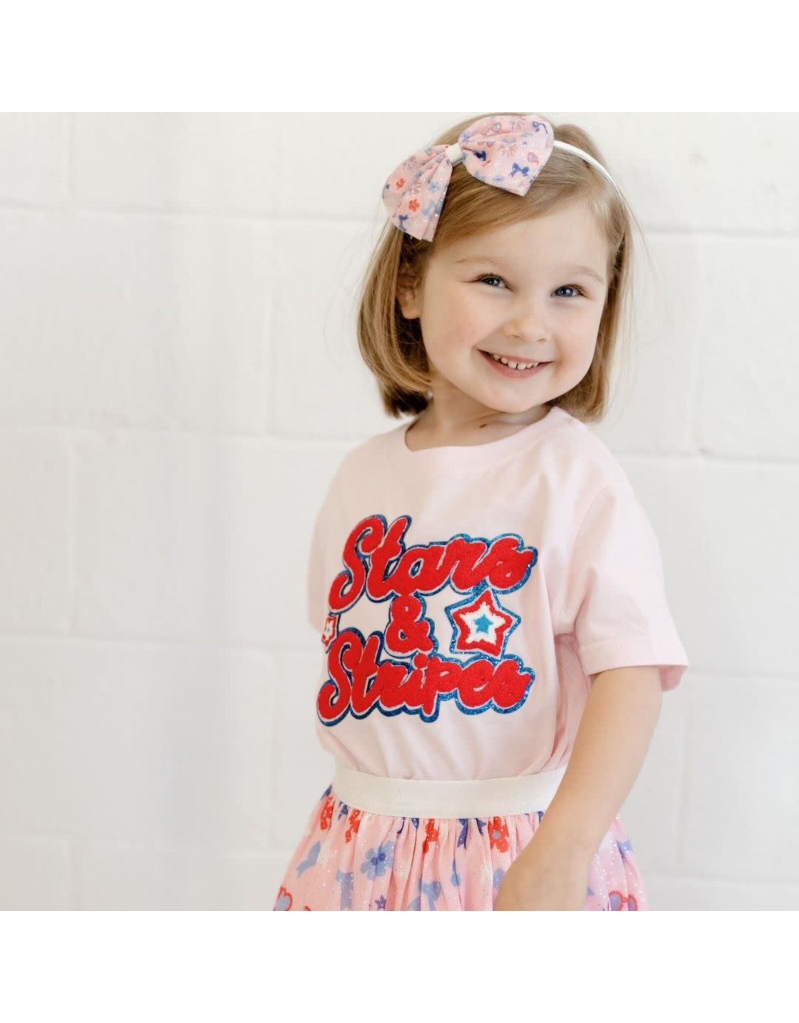 Sweet Wink- Red, White & Cute Tulle Bow Hard Headband