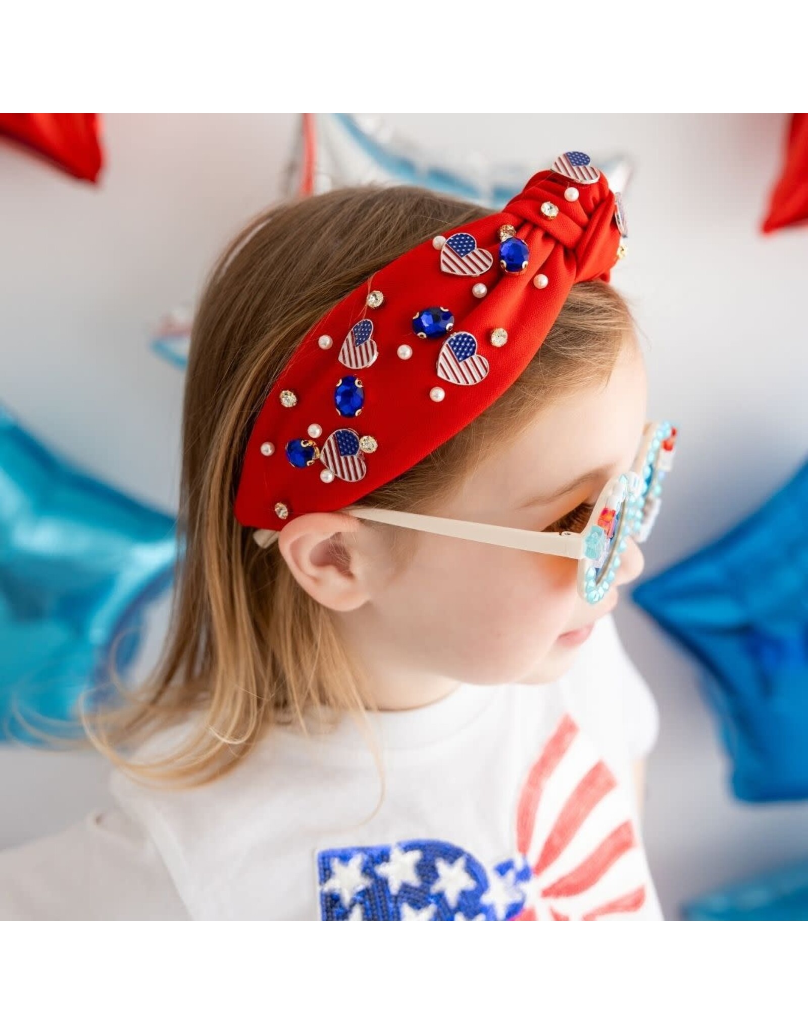 Sweet Wink- Patriotic Cutie Gemstone Headband