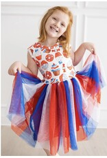 Mila & Rose Mila & Rose- Red, White & Sweet Tank Tutu Dress