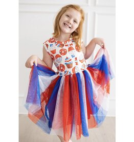 Mila & Rose Mila & Rose- Red, White & Sweet Tank Tutu Dress