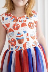 Mila & Rose Mila & Rose- Red, White & Sweet Tank Tutu Dress