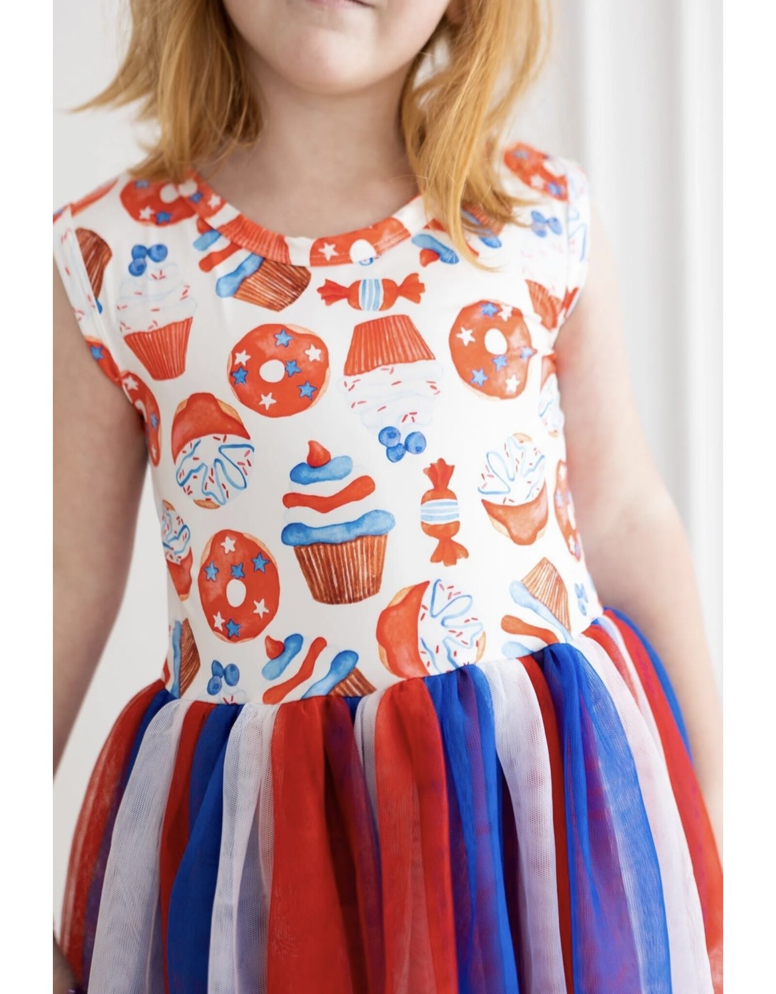 Mila & Rose Mila & Rose- Red, White & Sweet Tank Tutu Dress