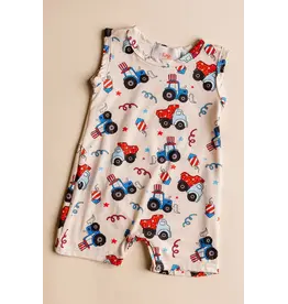 Mila & Rose Mila & Rose- 4th of July Tractor Shorty One Piece