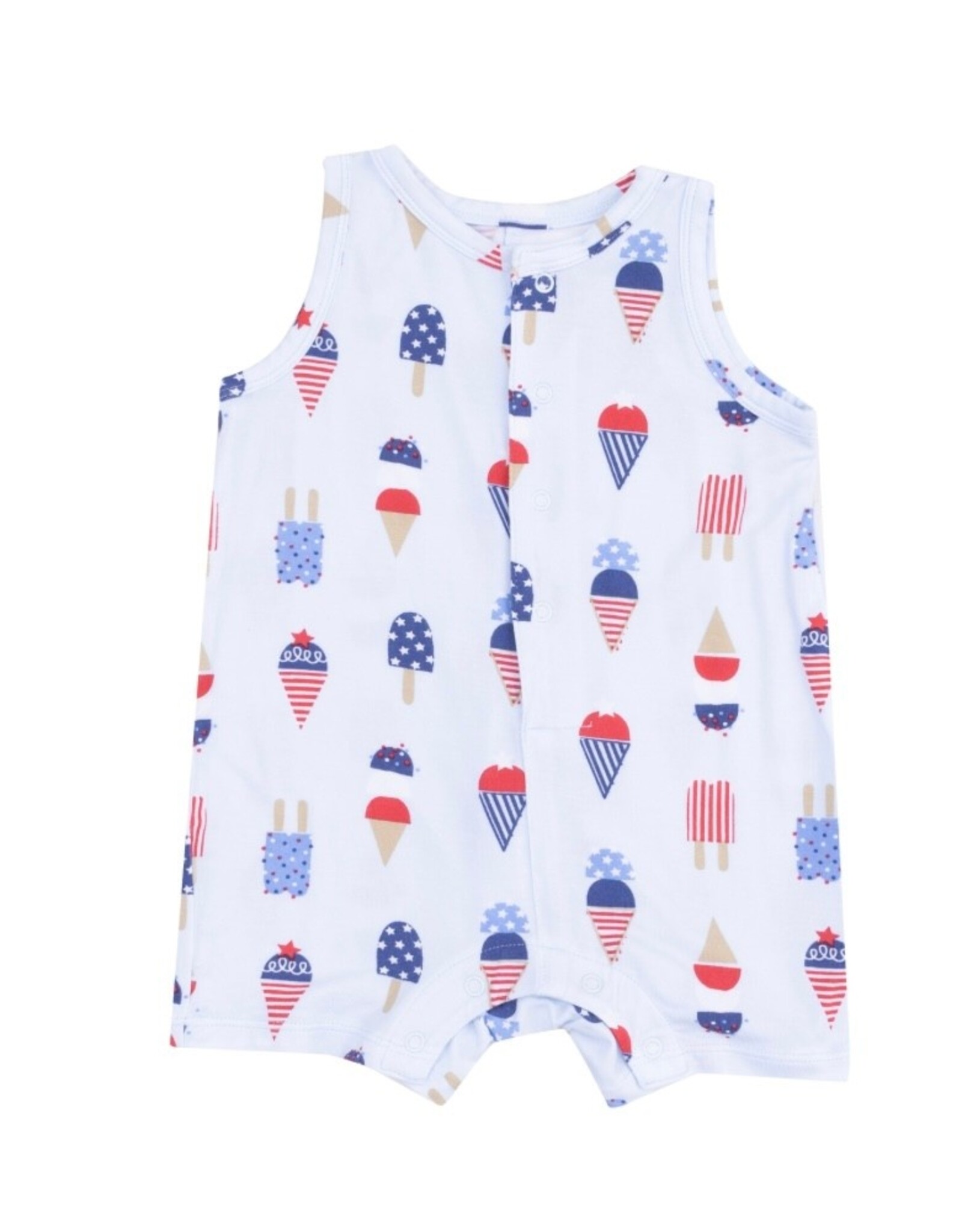 Angel Dear Angel Dear- American Ice Cream Blue Sleeveless Shortie Romper