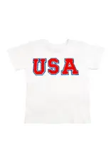 Sweet Wink Sweet Wink- USA Red Patch White TShirt