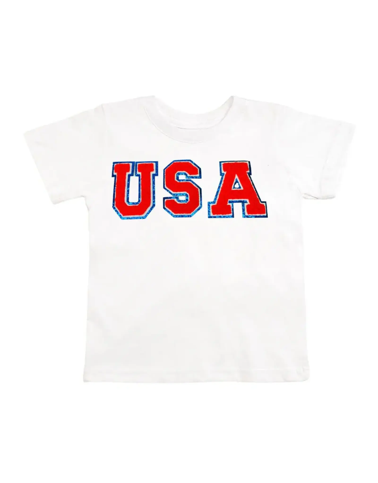 Sweet Wink Sweet Wink- USA Red Patch White TShirt