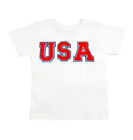 Sweet Wink- USA Red Patch White TShirt