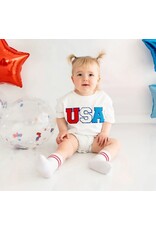 Sweet Wink- USA Patch S/S Romper