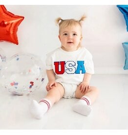 Sweet Wink Sweet Wink- USA Patch S/S Romper