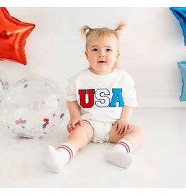 Sweet Wink- USA Patch S/S Romper