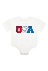 Sweet Wink- USA Patch S/S Romper