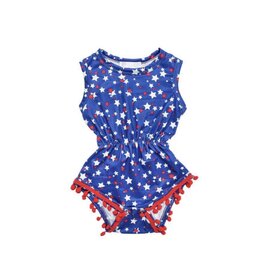 Mila & Rose Mila & Rose- Star Bright Pom Pom Romper