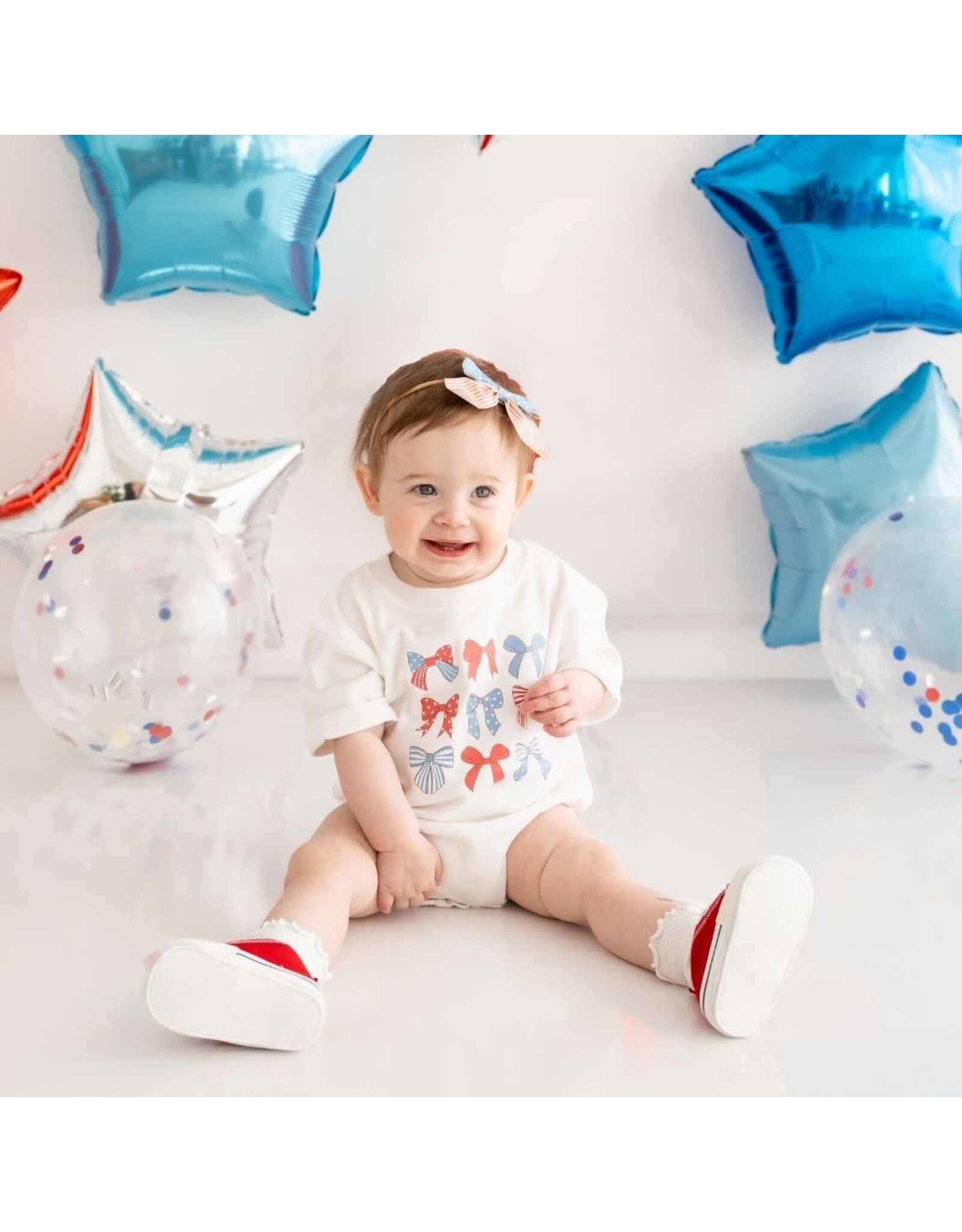 Sweet Wink Sweet Wink- Patriotic Cutie S/S Romper