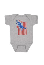 Sweet Wink - Patriotic Dino  S/S Bodysuit
