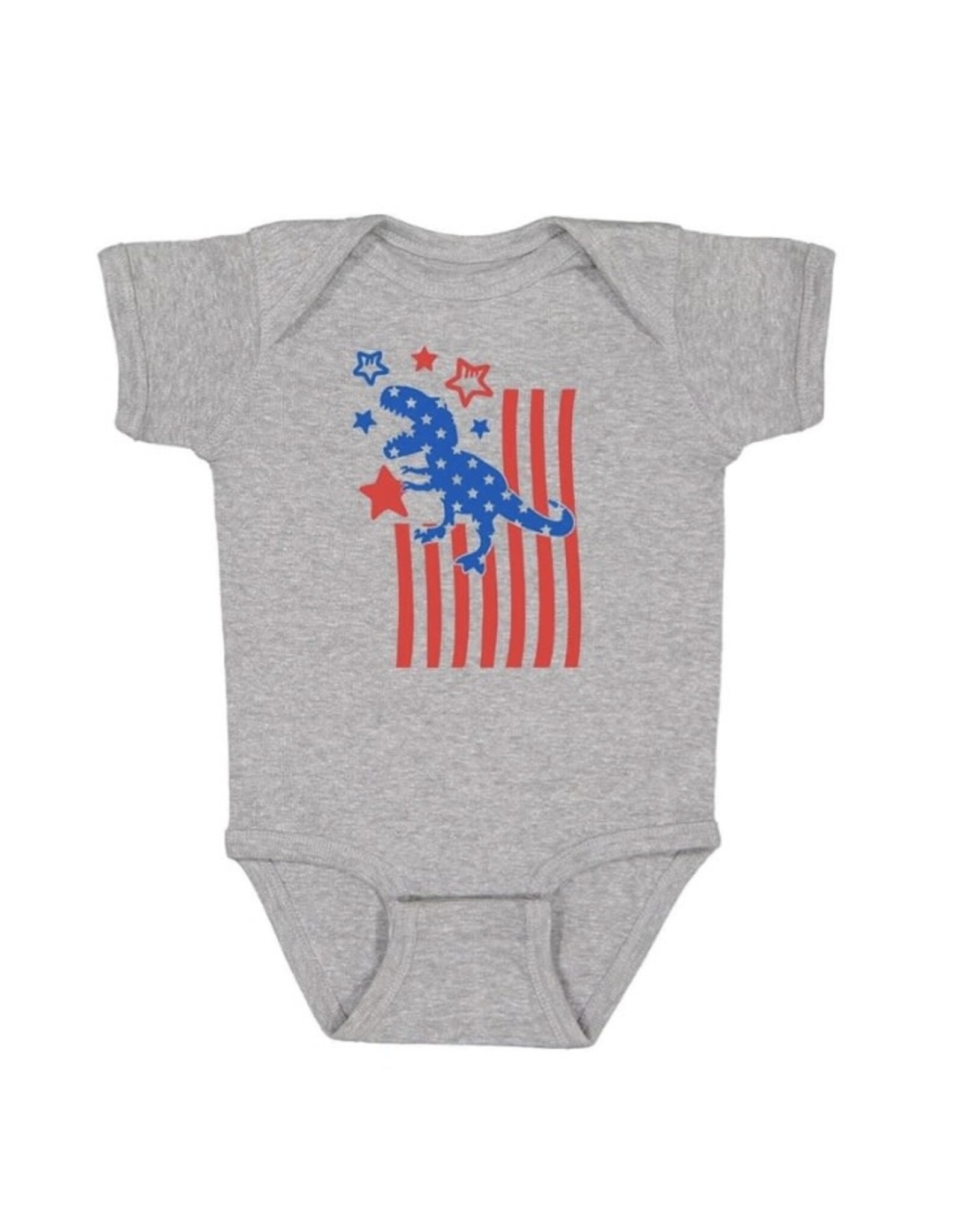 Sweet Wink - Patriotic Dino  S/S Bodysuit