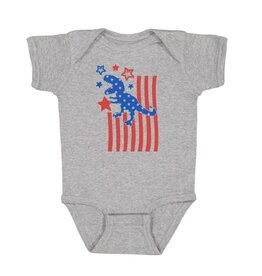 Sweet Wink - Patriotic Dino  S/S Bodysuit