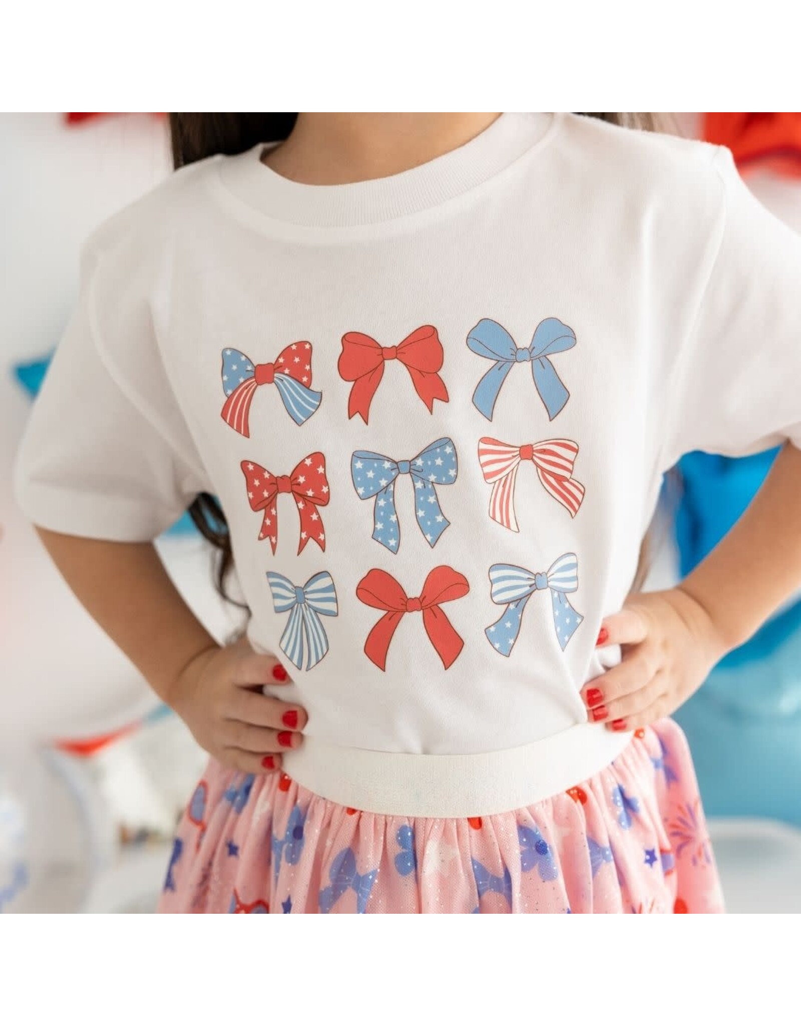Sweet Wink- Patriotic Cutie S/S Shirt White