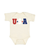 Sweet Wink Sweet Wink - USA S/S Bodysuit- Natural