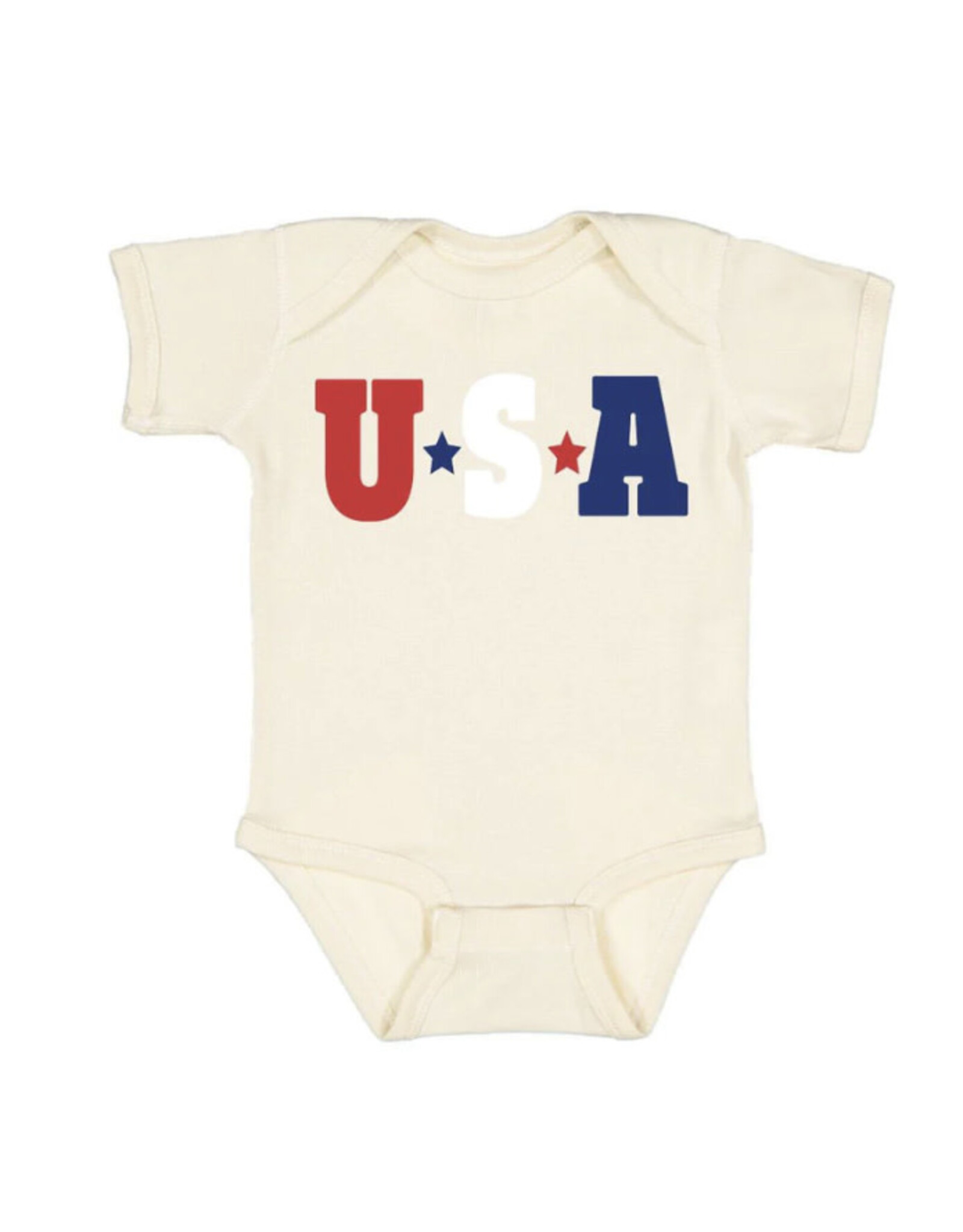 Sweet Wink Sweet Wink - USA S/S Bodysuit- Natural
