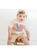 Sweet Wink- All American Dino S/S Shirt: Natural