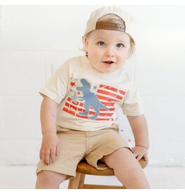 Sweet Wink- All American Dino S/S Shirt: Natural