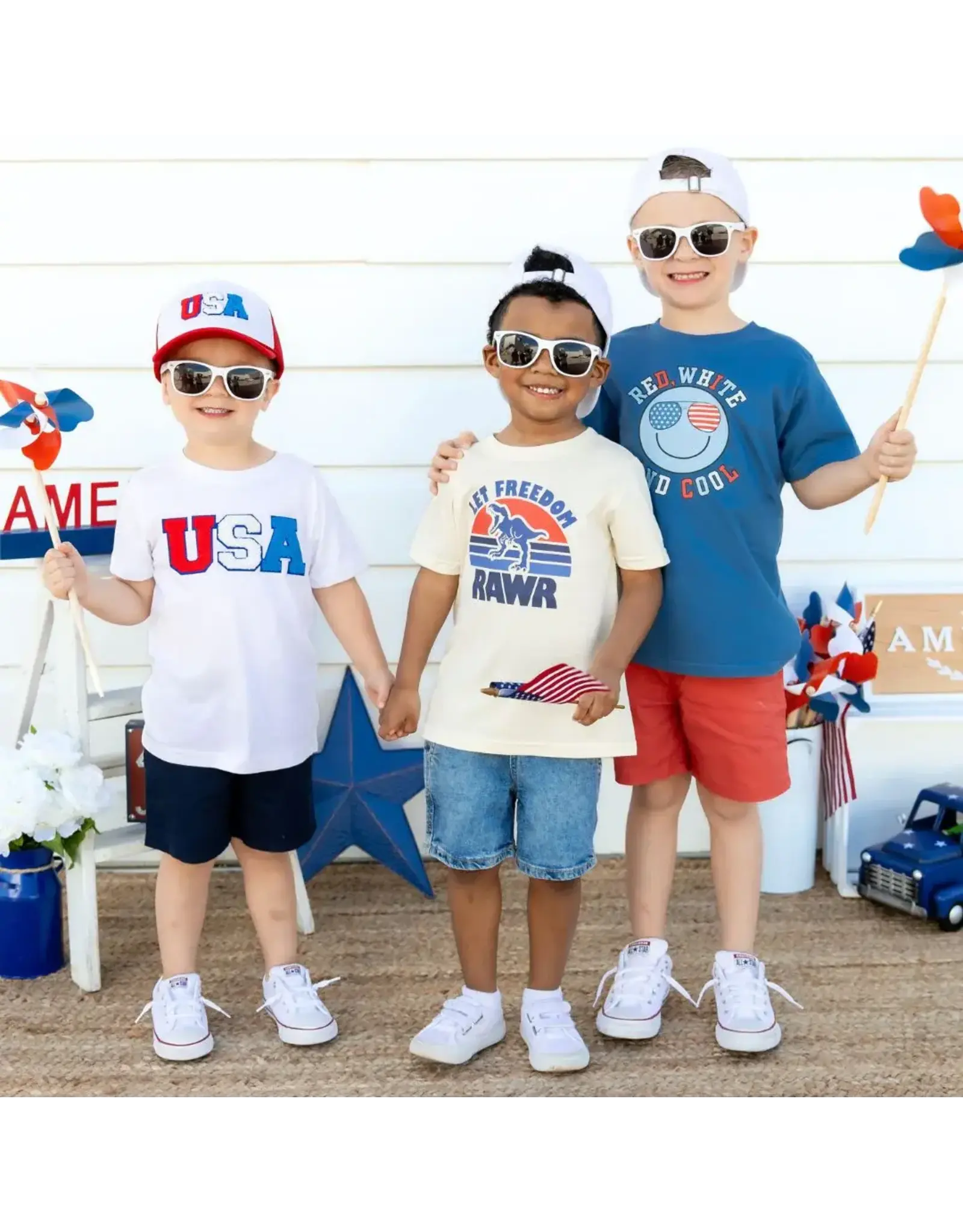 Sweet Wink- Let Freedom Rawr S/S Natural TShirt