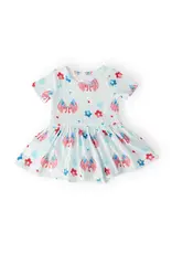 Mila & Rose Mila & Rose-  Home of the Brave Twirl Flutter Bodysuit