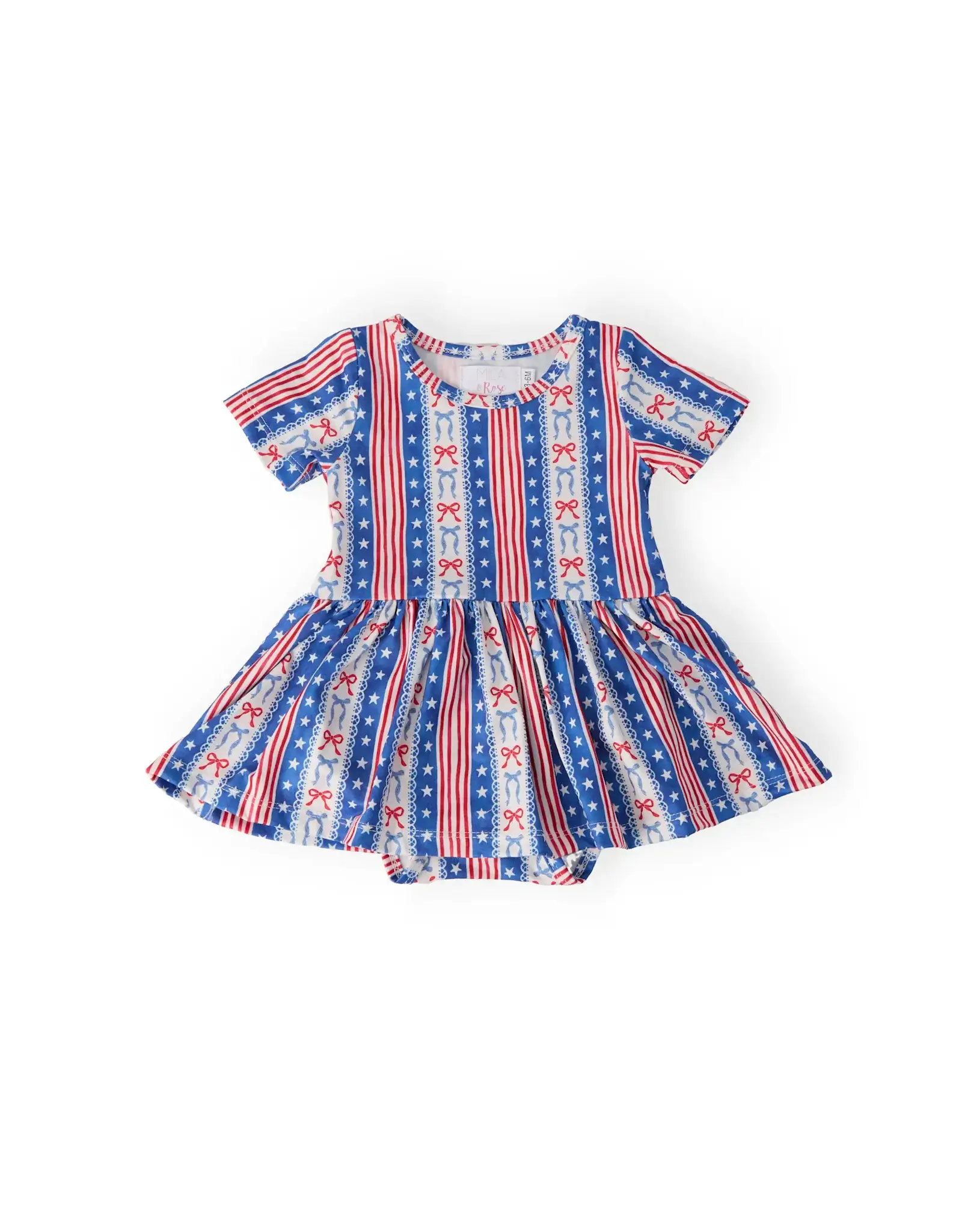 Mila & Rose Mila & Rose-  All-American Girl Twirl Flutter Bodysuit