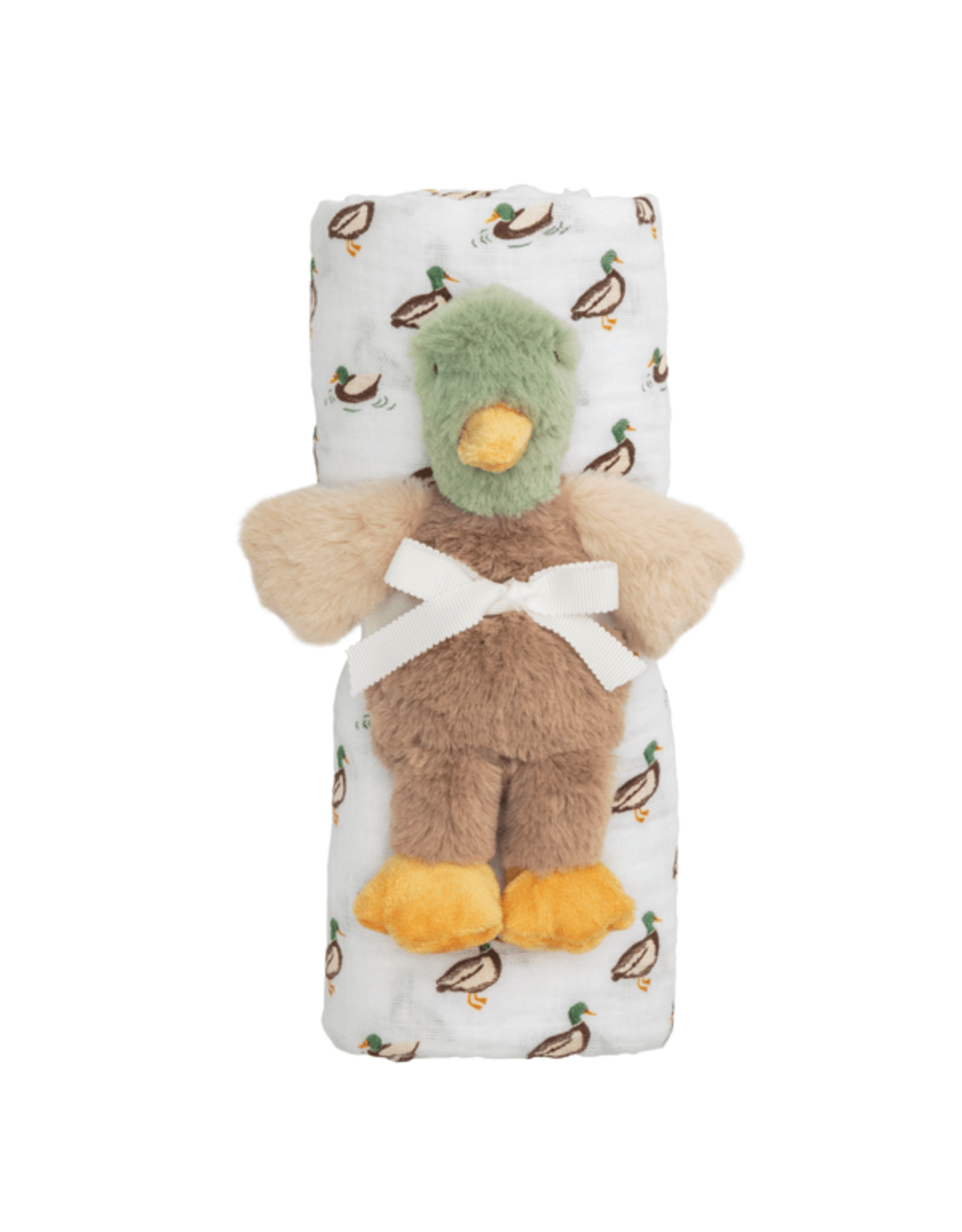 Mudpie Mud Pie- Mallard Swaddle & Rattle Set