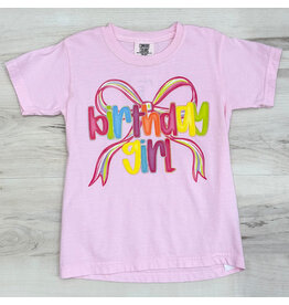 Coquette Colorful Bow Birthday Comfort Colors Youth TShirt