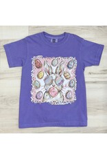 Retro Bubblegum Bunny  Comfort Colors Youth TShirt