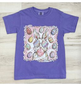 Retro Bubblegum Bunny  Comfort Colors Youth TShirt