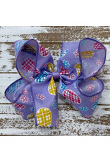 JP- Lavender Egg & Flower Large Bow