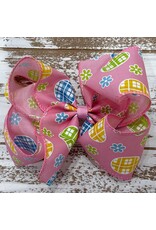 JP- Pink Egg & Flower Large Bow