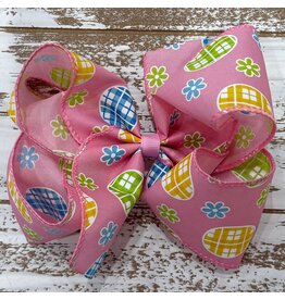 JP- Pink Egg & Flower Large Bow