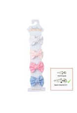 Beyond Creations Beyond Creations- 4PK 2" Toddler Anne Bow: Wht, Lt Pink, Pink & Mill Blue
