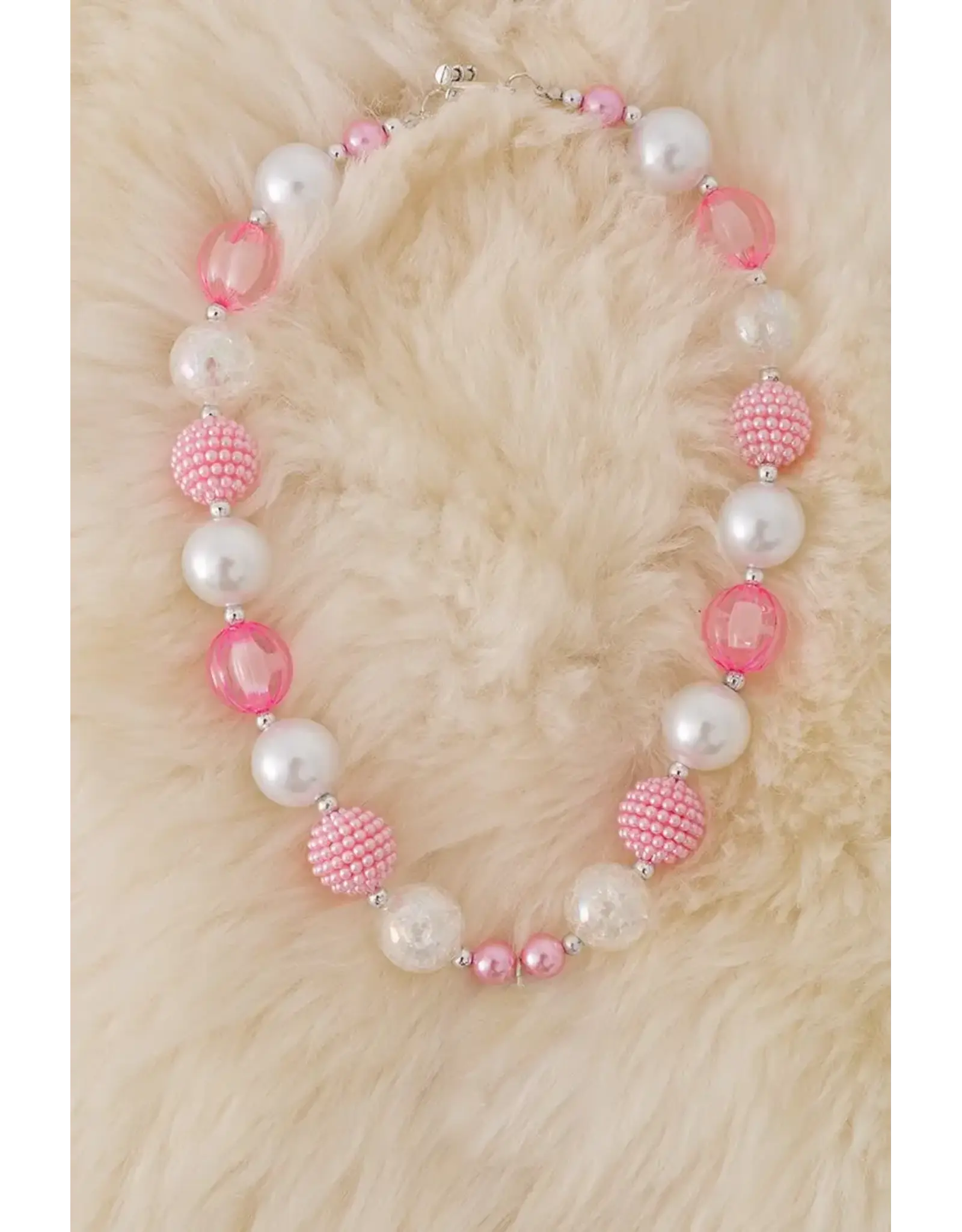 Multi Light Pink Chunky Necklace