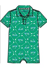 Ruffle Butts Ruffle Butts- Course Cruiser Performance Polo Romper