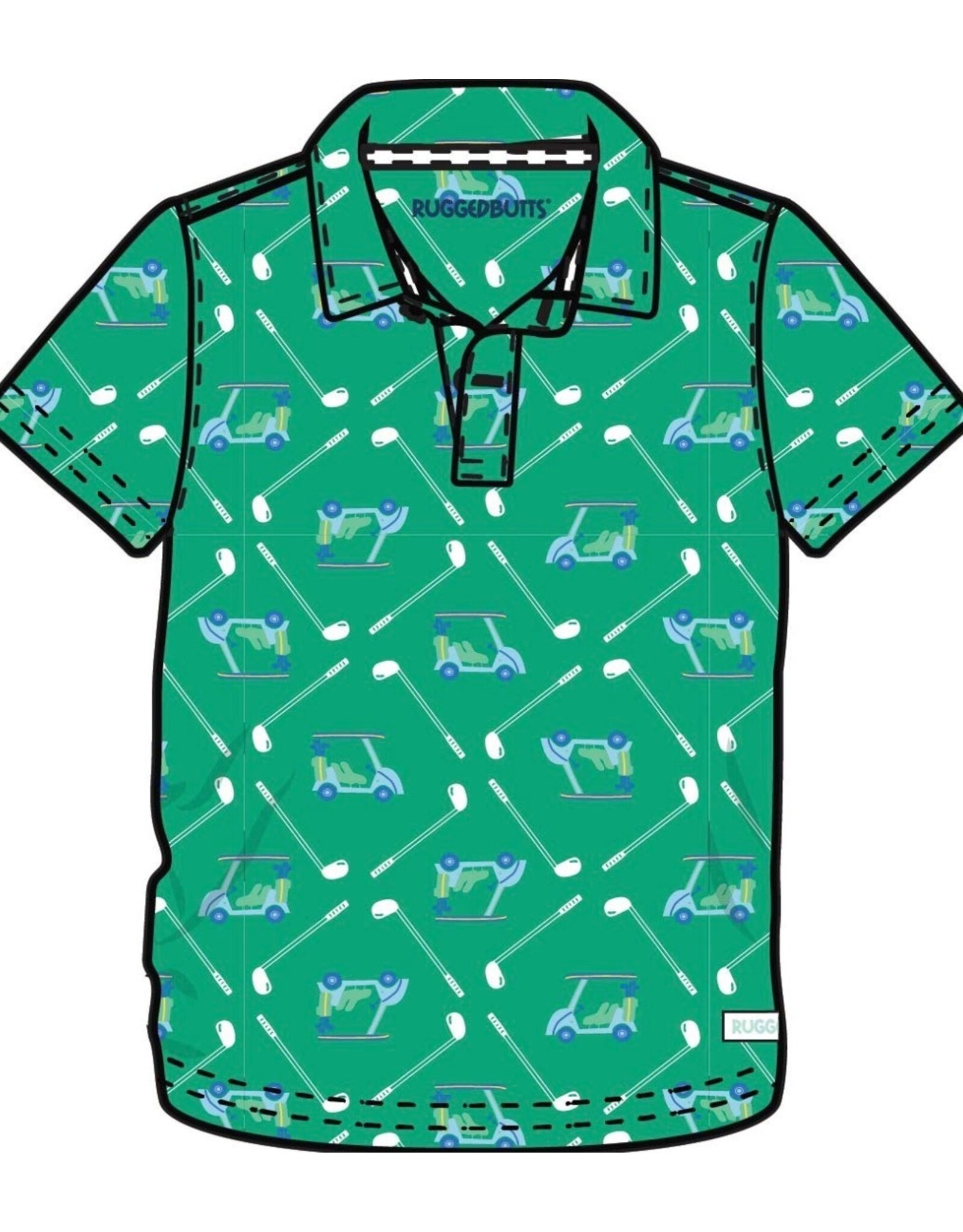 Ruffle Butts Ruffle Butts- Course Cruiser Knit Performance Polo