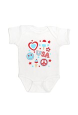Sweet Wink Sweet Wink- 4th of July Doodle S/S Bodysuit