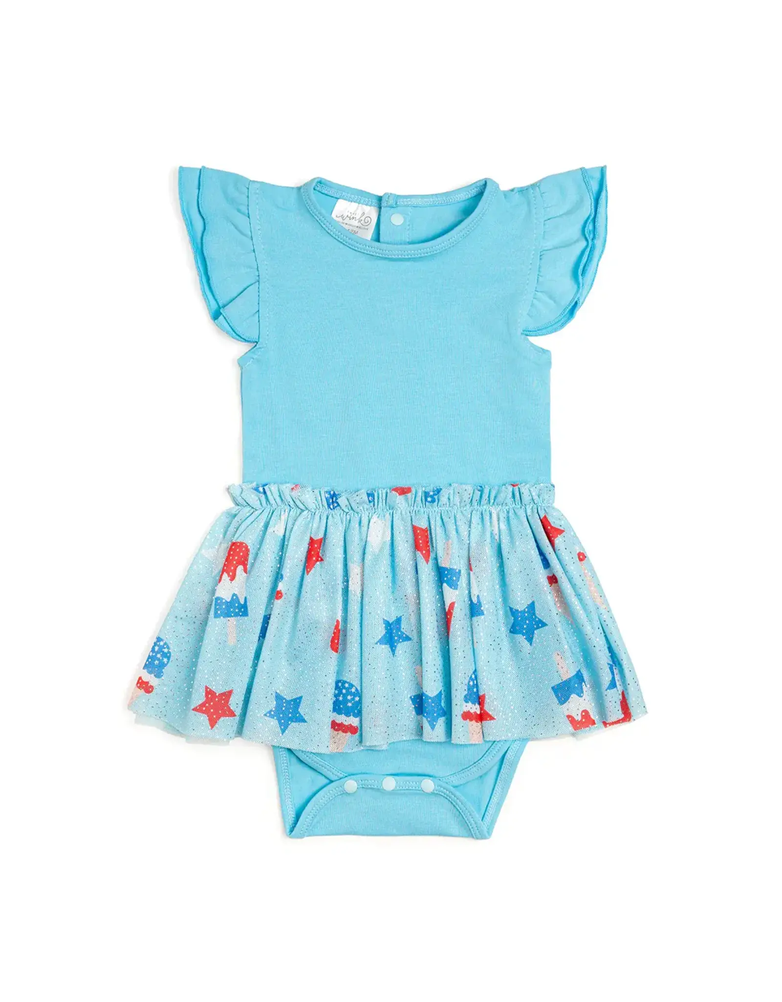 Sweet Wink- Bomb Pop S/S Tutu Bodysuit