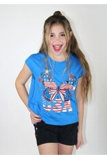Paper Flowers- Distressed Butterfly USA Shirt