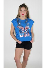 Paper Flowers- Distressed Butterfly USA Shirt