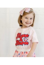 Sweet Wink- Stars & Stripes Patch Ballet Pink S/S TShirt